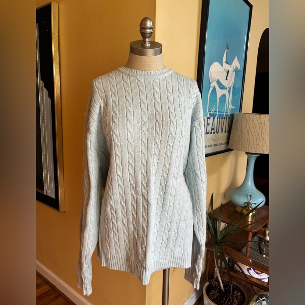 light blue cotton sweater